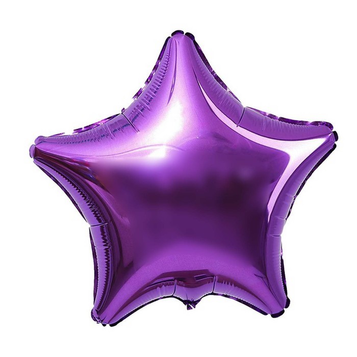 Шар фольгированный 19" «Пурпурный», звезда - фото 1907799199