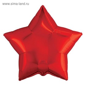 Шар фольгированный 19" «Красный», звезда