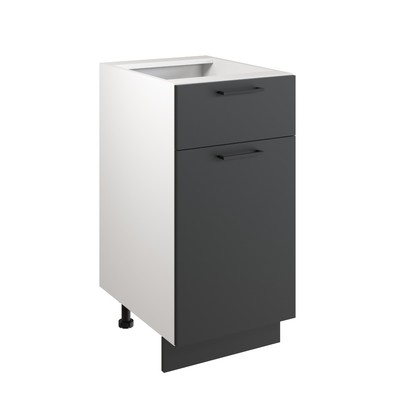 Шкаф напольный «Симпл 400», 400×510×820 мм, цвет антрацит/белый