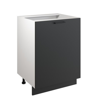 Шкаф напольный «Симпл 600», 600×510×820 мм, цвет антрацит/белый