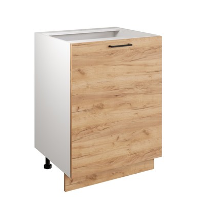 Шкаф напольный «Симпл 600», 600×510×820 мм, цвет дуб золотой крафт/белый