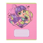 Комплект тетрадей из 10 штук, 12 листов в узкую линию Calligrata "Модница", обложка мелованная бумага, ВД-лак, блок офсет, 5 видов по 2 штуки - фото 24551687