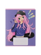 Комплект тетрадей из 10 штук, 12 листов в частую косую линию Calligrata "Аниме", обложка мелованный картон, ВД-лак, блок офсет, 5 видов по 2 штуки - фото 24651246