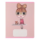 Комплект тетрадей из 10 штук, 18 листов в клетку Calligrata "Fashion", обложка мелованный картон, ВД-лак, блок №2, белизна 75% (серые листы), 5 видов по 2 штуки - фото 23013555