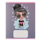 Комплект тетрадей из 10 штук, 18 листов в клетку Calligrata "Fashion", обложка мелованный картон, ВД-лак, блок №2, белизна 75% (серые листы), 5 видов по 2 штуки - фото 23013556