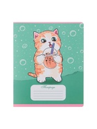 Комплект тетрадей из 10 штук, 18 листов в линию Calligrata «Котятки», обложка мелованная бумага, ВД-лак, блок №2, белизна 75% (серые листы), 5 видов по 2 ш�... 9853390 - фото 8991714