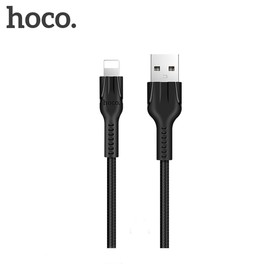 

УЦЕНКА Кабель Hoco U31, Lightning - USB, 2.4 А, 1 м, нейлоновая оплетка, черный