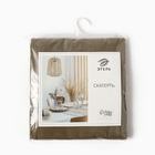 Скатерть «Этель» ECO, 136×220 ±6 см, 70% хлопок, 30% лён, 190 г/м², оливковая - Фото 9