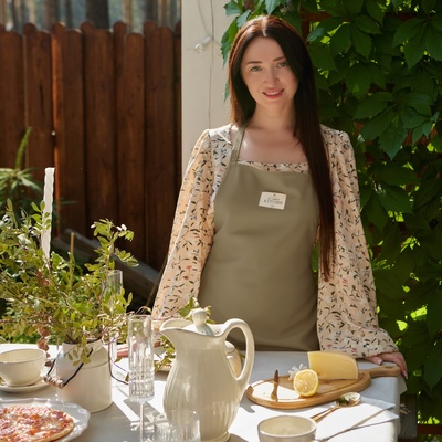 Фартук Этель ECO, цвет оливковый, 60×70 см, 70% хл, 30% лён, 190 г/м²