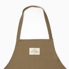 Фартук кухонный Этель ECO, 60×70 см, 70% хлопок, 30% лён, 190 г/м², оливковый - Фото 4