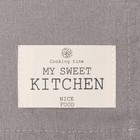 Полотенце кухонное «Этель» ECO, 40×68 ±2 см, хлопок 70%, 30% лён, 190 г/м², серое - Фото 3