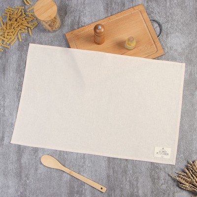 Полотенце кухонное «Этель» ECO, 40×68 ±2 см. хлопок 70%, 30% лён, 190 г/м², молочное