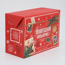 Пакет‒коробка «Посылочка», 28 х 20 х 13 см, Новый год