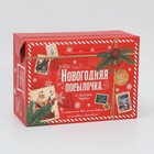 Пакет‒коробка «Посылочка», 28 х 20 х 13 см, Новый год - фото 320037370