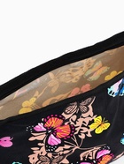 Косметичка на молнии, треугольная, большая с принтом, чёрная - Фото 2