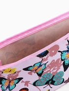 Косметичка на молнии, треугольная, большая с принтом, розовая - Фото 2