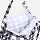 Сумка хозяйственная на кнопке, складная, цвет чёрный/белый - фото 22556351