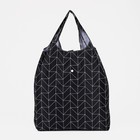 Сумка хозяйственная. на кнопке, складная, чёрная - Фото 3