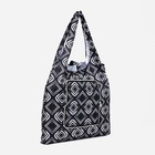 Сумка хозяйственная на кнопке, складная, цвет чёрный - Фото 2