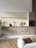 Кухонный гарнитур прямой «Франсуаза - Арина», 3000 мм, МДФ, цвет антьяго софт/грей бежевый софт - Фото 1