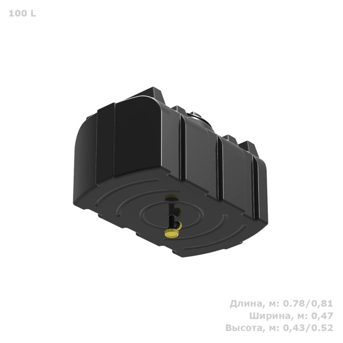Бак для душа, 100 л, без ЭВН, с лейкой, чёрный, серия «R» - фото 1907799414