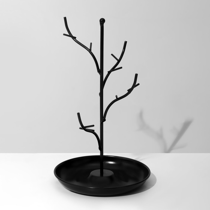 Органайзер универсальный «Деревце на подставке», 14×24 см, цвет чёрный - фото 1882781280