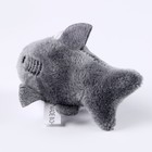 Мягкая игрушка «Акула» на брелоке, 10 см, цвет серый - фото 4091672