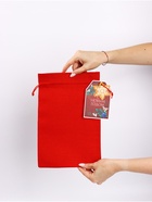 Мешочек подарочный в наборе 3 шт «С Новым годом!», с шильдиком, 20 × 30 см - фото 119635256