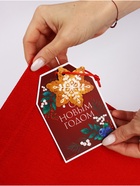 Мешочек подарочный в наборе 3 шт «С Новым годом!», с шильдиком, 20 × 30 см - фото 119635257