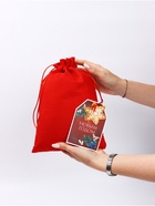 Мешочек подарочный в наборе 3 шт «С Новым годом!», с шильдиком, 20 × 30 см - фото 119635258