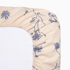 Простыня на резинке 1.5-спальная «Этель» Flowers (вид 1), 160×200+25 см, поплин 9732246