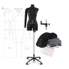 Манекен портновский Моника, комплект Премиум, размер 48, цвет чёрный, накладки и правая рука