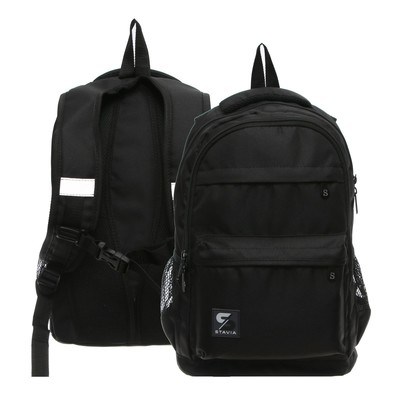 Рюкзак молодёжный, школьный, 41×28×15 см, эргономичная спинка, Stavia «Реалист» чёрный