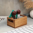 Органайзер деревянный для кухонных принадлежностей Adelica, с ручками, 17×12×9 см, дуб - Фото 2