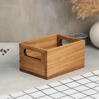 Органайзер деревянный для кухонных принадлежностей Adelica, с ручками, 17×12×9 см, дуб - фото 304601338