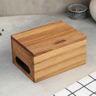 Органайзер деревянный для кухонных принадлежностей Adelica, с ручками, 17×12×9 см, дуб - фото 4388917