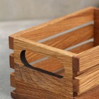 Органайзер деревянный для кухонных принадлежностей Adelica, с ручками и рейками, 17×12×9 см, дуб - фото 4630739