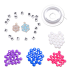 Набор для творчества «Бусинки с буквами» синий - фото 24617883