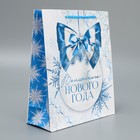 Пакет подарочный новогодний ламинированный «Снежная история», ML 21 х 25 х 8 см, Новый год (комплект 2 шт) - фото 22581397