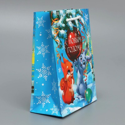 Пакет подарочный новогодний ламинированный «Тебе в Новый год», S 12 х 15 х 5.5 см