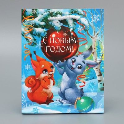 Пакет подарочный новогодний ламинированный «Тебе в Новый год», S 12 х 15 х 5.5 см