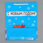 Пакет подарочный новогодний ламинированный «Сгораю для тебя», ML 21 х 25 х 8 см (комплект 2 шт) - фото 25506889