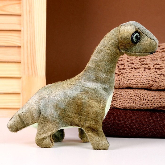 Мягкая музыкальная игрушка «Динозаврик», 20 см, цвет тёмно-зелёный - фото 1909262996
