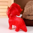 Мягкая музыкальная игрушка «Динозаврик», 16 см, цвет красный - фото 3905840