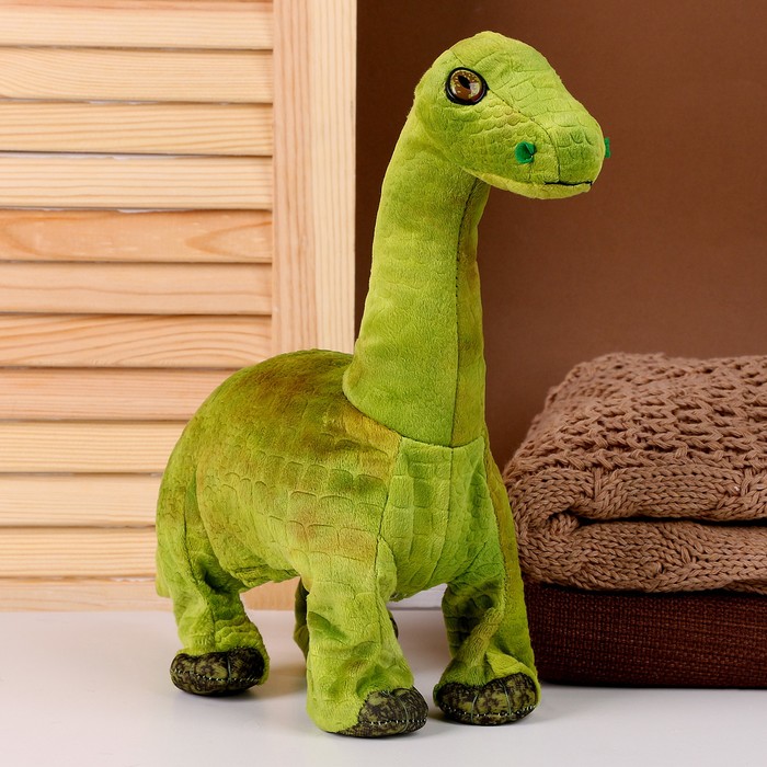 Мягкая музыкальная игрушка «Динозаврик», 31 см, цвет зелёный - фото 1907800886