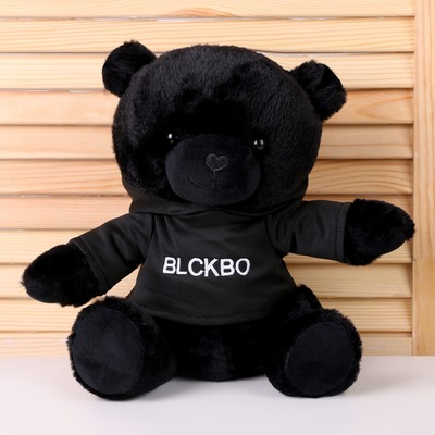 Мягкая игрушка «Чёрный медведь» в кофте, 26 см