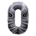 Воздушный шар фольгированный 40" «Цифра 0», чёрный мрамор - Фото 1