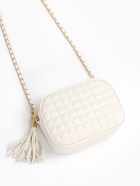 Сумка женская кросс-боди на молнии, 21×7×14 см, в клетку, белая - Фото 8