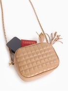 Сумка женская кросс-боди на молнии, 21×7×14 см, в клетку, бежевая - Фото 2