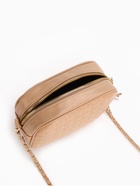 Сумка женская кросс-боди на молнии, 21×7×14 см, в клетку, бежевая - Фото 10